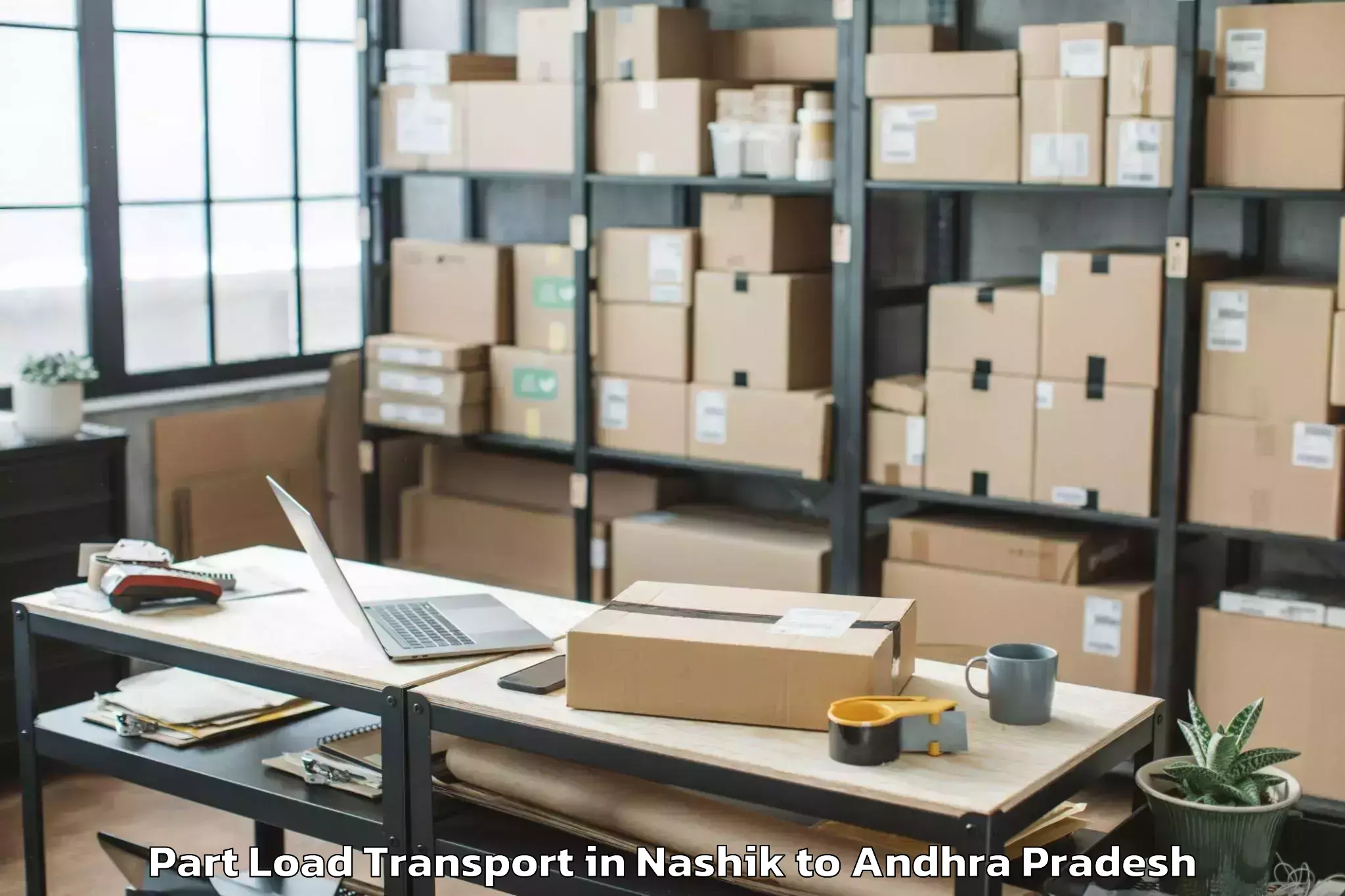 Top Nashik to Gandlapenta Part Load Transport Available